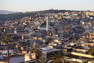 Cityline Of Fes In Marocco